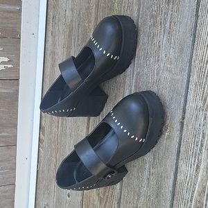 Dolls Kill All Sewn Up Platform Mary Jane Shoes